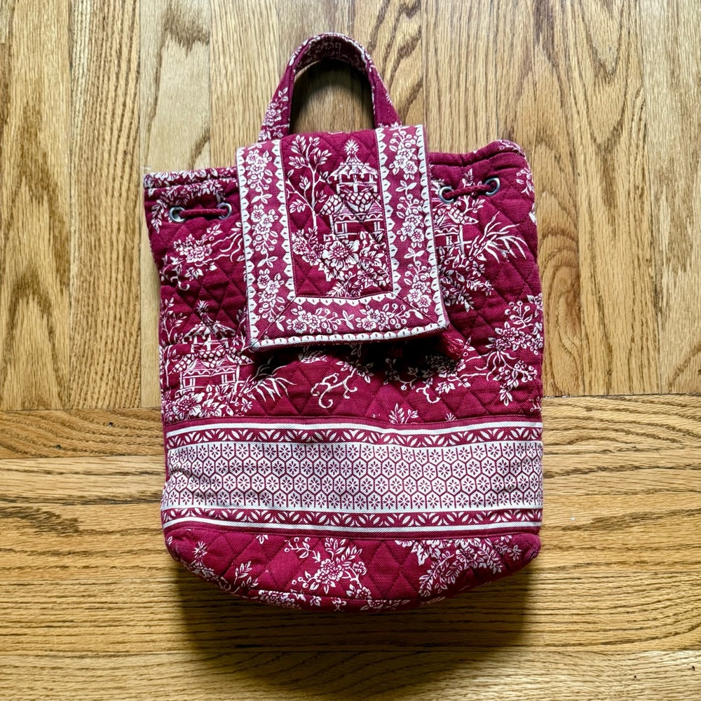 Quilted Keepers Red Backpack